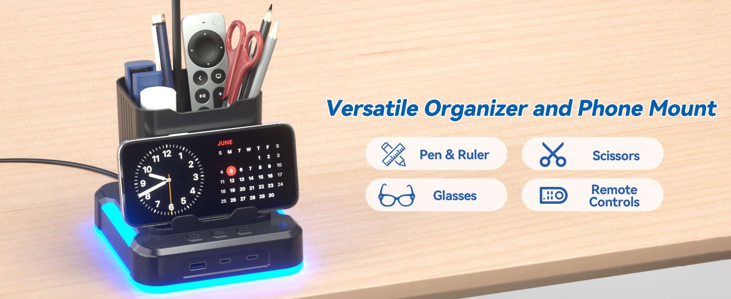 desk lamp with pen and phone holder 05