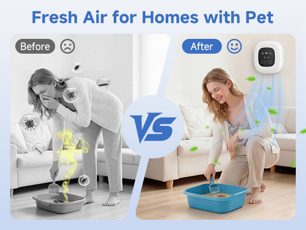 Air Purifier Ozone &amp;amp; Negative Ion 99% Odor Eliminator for Pet