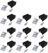 Easycargo 10 Packs TO-220 Heatsink + Insulator Mounting Screws Kits for LM317 LM317t L7805 L7812 ...