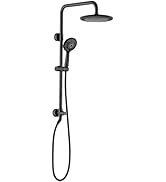 BRIGHT SHOWERS Rain Shower Heads System Including Rainfall Shower Head and Handheld Shower Head w...