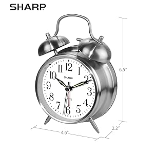 sharp bedside alarm clock for bedroom office school pets retro peakeep bernhard