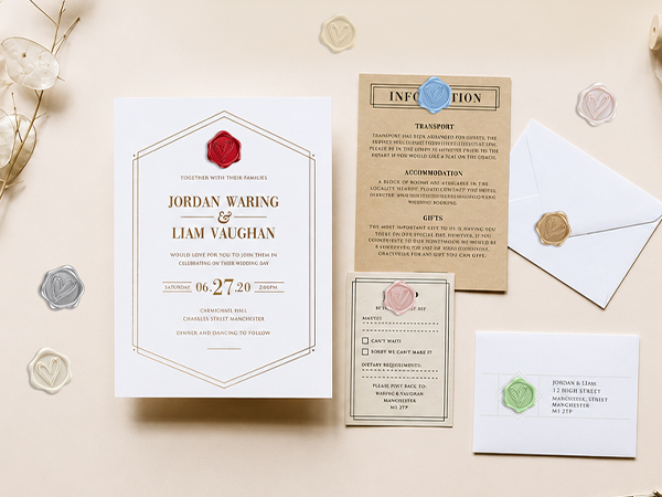 Heart Wax Seal Stickers