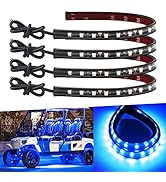Keiurot Car Led Strip Lights 32CM Waterproof Led Light Strips for Cars Motorcycles Golf Cart Inte...