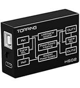 KGUSS Topping HS02 USB2.0 Audio Isolator withstands up to 1500VDC, USB-B and Type-C Input, USB-A ...