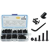 WZHUIDA 460Pcs M3*6/8/10/12/16/20/25mm, Button Head Socket Cap M3 Screws Bolts and Nuts Assortmen...