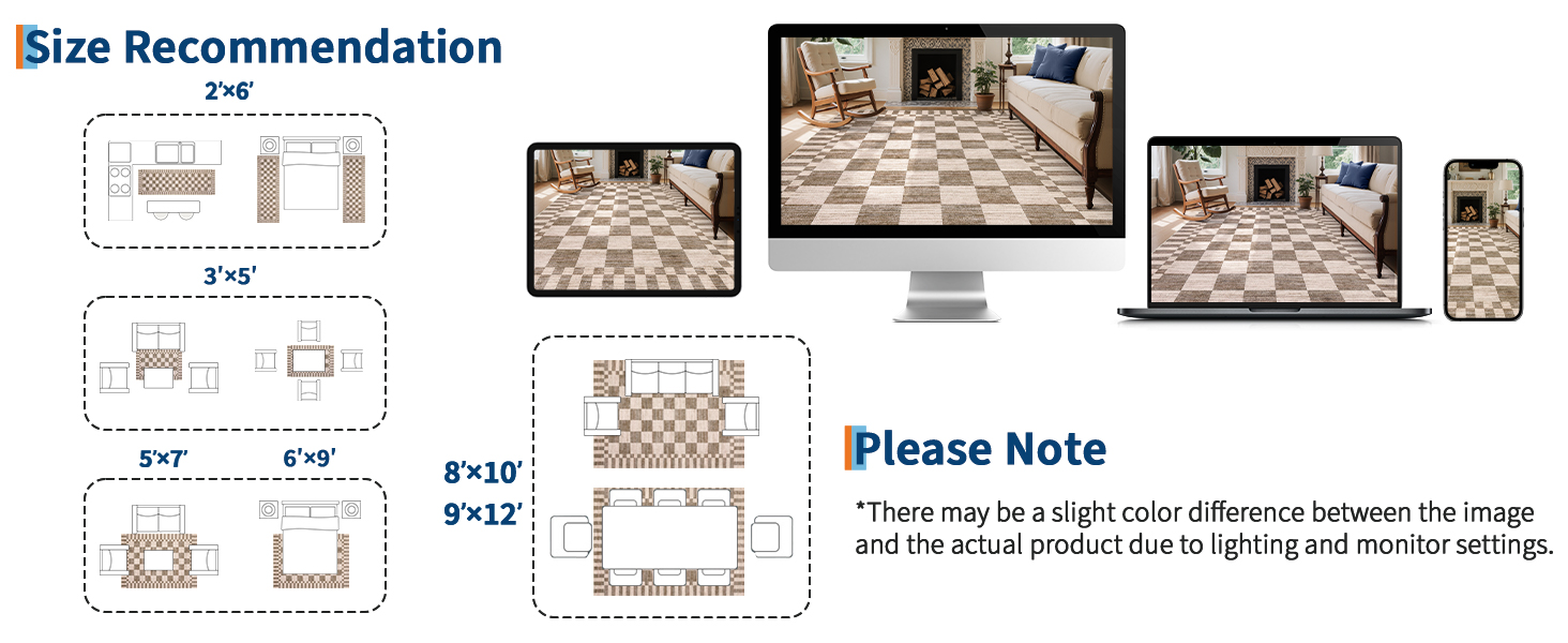 checkered rug