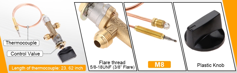 LPG Low Pressure Propane Gas Fireplace Fire Pit Flame Failure Safety Control Valve Kit