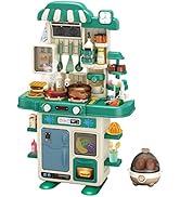 Deejoy Kitchen Playset,49Pcs for Boys and Girls, Kitchen Toys with Realistic Lights&amp;Sounds, Simul...