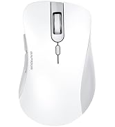 RAPIQUE Wireless Mouse - Dual Bluetooth &amp; 2.4 GHz USB Receiver, Ergonomic Design, Quiet Clicks, L...