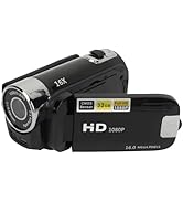 Video Camera Camcorder, 1080P 16MP 16X Zoom 2.4 Inch Rotatable Screen Camcorder, Handheld Video R...