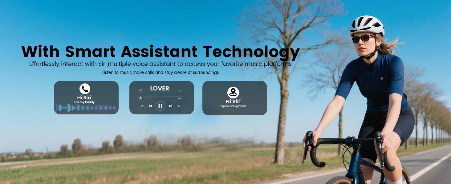 Bluetooth Audio Smart Glasses for Men ,Voice Control, Hands-Free Calls for Android Music/Work