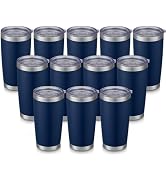 Cool Yoleb 20 oz Tumblers Bulk Stainless Steel Tumbler with Lid Double Wall Vacuum Insulated Coff...