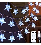 Star String Lights Plug in - 33 ft 100 LED Star Fairy String Lights with Remote and Timer, 8 Mode...