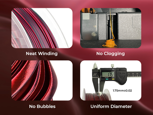 PLA 3D Printer Filament Silk Shiny PLA 1.75mm Dual Color Color Change Printing Filament 