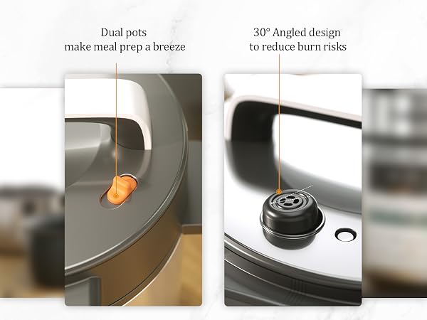 Multiple considerate features ensure you safe and hassle free cooking