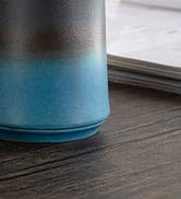 ZENS Tea Cup with Infuser and Lid for Loose Leaf Tea Steeper, 15.2 oz Embossed Ceramic Tea Mug wi...