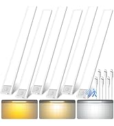 QENLAI 16 inch Under Cabinet Lighting, 80 LED Motion Sensor Light Indoor, 1500mAh USB Rechargeabl...
