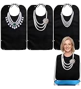 Kingrol Adult Bibs for Women, Waterproof Clothing Protector with Crumb Catcher, Feeding Adult Bib...