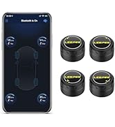 LEEPEE Tire Pressure Monitoring System, 5 Alarm Modes, with 4 External Sensors TPMS, Support iOS ...