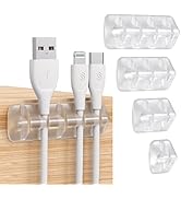 Syncwire Clear Cable Clips - Cord Holders - Self Adhesive Cable Management Organizer - Home, Offi...