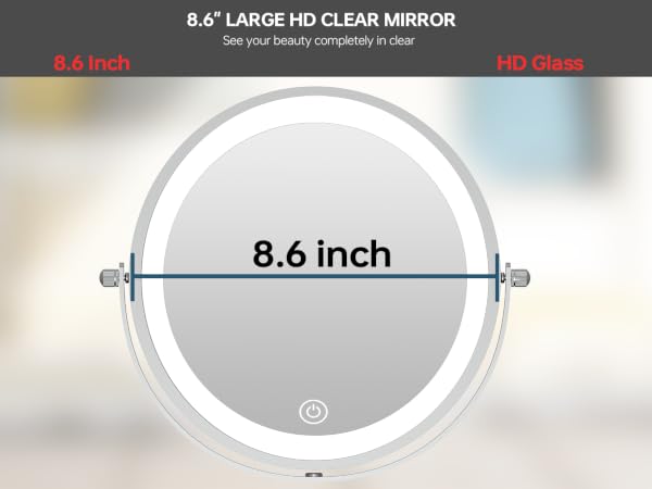 Height Adjustable Lighted Makeup Mirror
