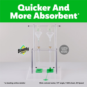 Quicker And More Absorbent*