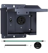 Joinfworld 30 Amp RV Power Outlet Box with Breaker, Weatherproof 125/250V UL Listed Nema TT-30R R...