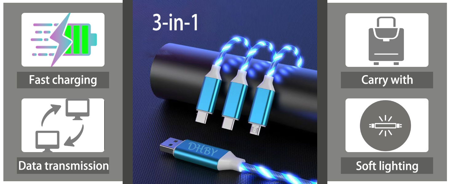 3in1 USB Charging Cable