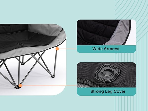 Double camping chair folding camping chair loveseat camping chair camping loveseat camping