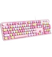 Dilter Wired Keyboard, 104 Keys Full-Sized Typewriter Keyboards, USB Plug and Play Office Keyboar...