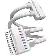 EZDIY-FAB UNIFAS ARGB 24Pin PC PSU Extension Cable,16AWG ATX 24Pin Power Extension,Unified Dual-T...