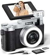 FLATIC Digital Camera, 4K 64MP Cameras for Photography with 64GB Card, 18X Zoom Autofoucs Vloggin...