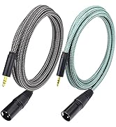 Ihurllu 3.5mm to XLR Male Microphone Cable, 3.3Feet Stereo 1/8 Mini TRS to XLR Male Patch Cord, U...