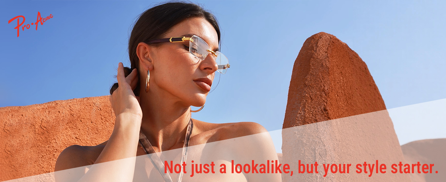 rimless sunglasses