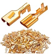 Twidec/200PCS 6.3mm Female Spade Connector Blade Connector Quick Splice Crimp Terminals Non Insul...