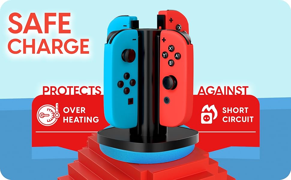 TALK WORKS charging station for multiple devices, nentendo switch, switch controllers stand