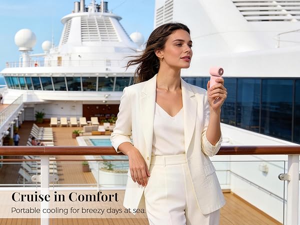 Cruise in Comfort Portable cooling for breezy days at sea.