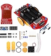 Diymore DIY Robot Car Kit - Ultrasonic Obstacle Avoidance STEM Learning Kit with Soldering Practi...