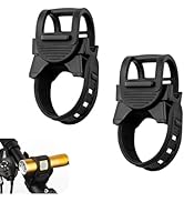 YAWUROU 2 PCS Rotatable Adjustable Bike Flashlight Mount, Sturdy Bicycle Light Holder Bracket, Cy...