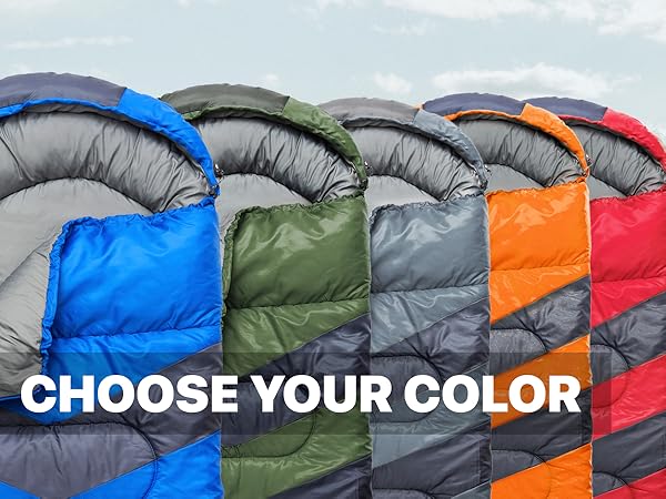 choose your color sleeping bag