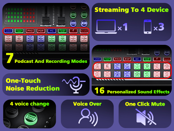 Supports 3-phone simultaneous connections for multi-platform streaming.