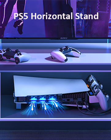 Store your PS5 in your TV cabinet with the NexiGo PS5 Slim Horizontal Stand