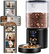 Frienhund 5L Automatic Cat Feeder with 2K HD Camera: 5G WiFi Automatic Dog Feeder with Night Visi...