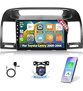 4+64G Android Car Stereo for Toyota Camry 2000-2006 - 9 Inch HD Touchscreen Radio with Wireless C...