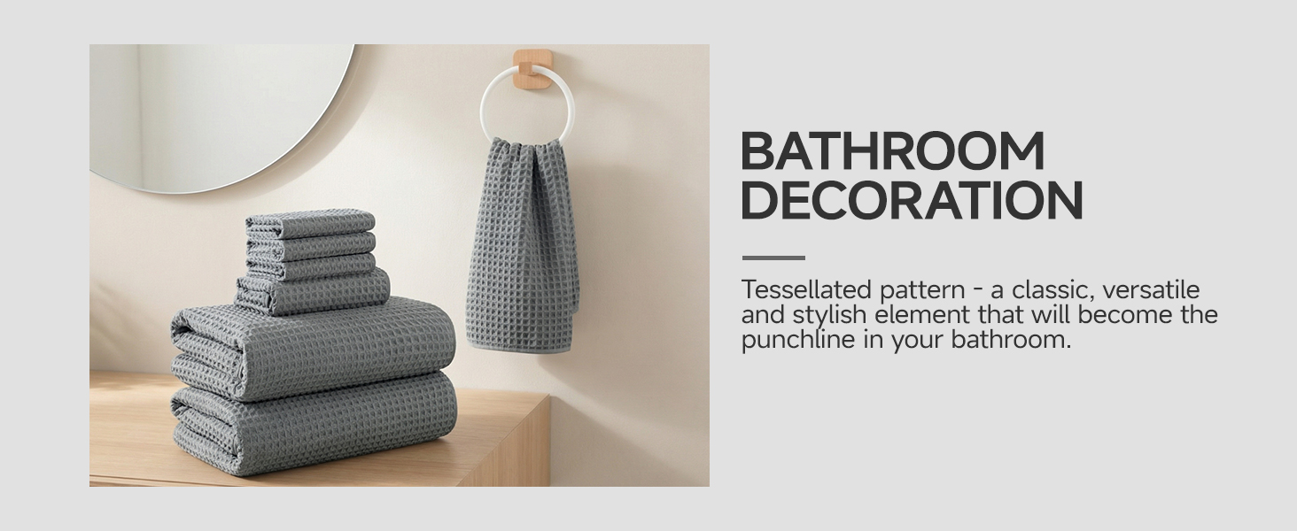 waffle wave bath towels