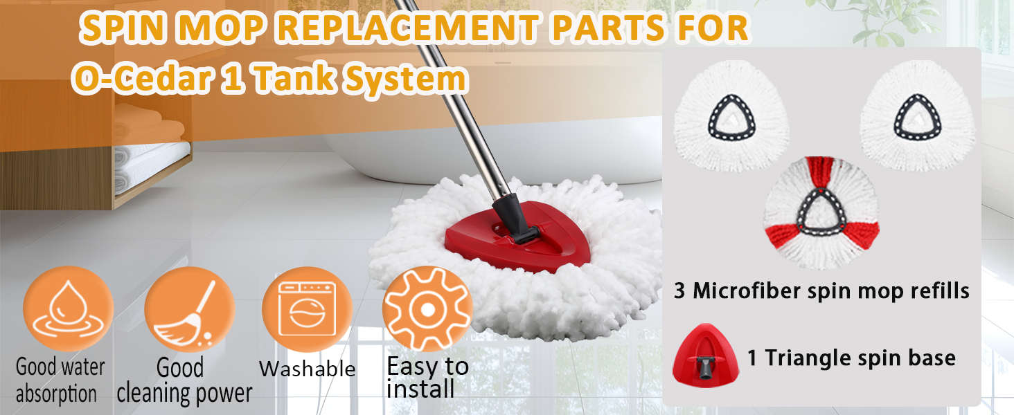 Mop Replacement Heads for Ocedar Mops Replace Head EasyWring Spin Mop Heads Replacements