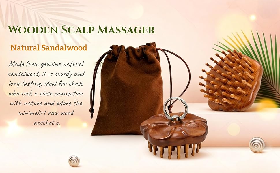 wooden scalp massager