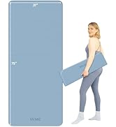 Foldable Yoga Mat – Lightweight, 75"x31" Extra Long Wide Yoga Mats for Women and men, Easy to Sto...