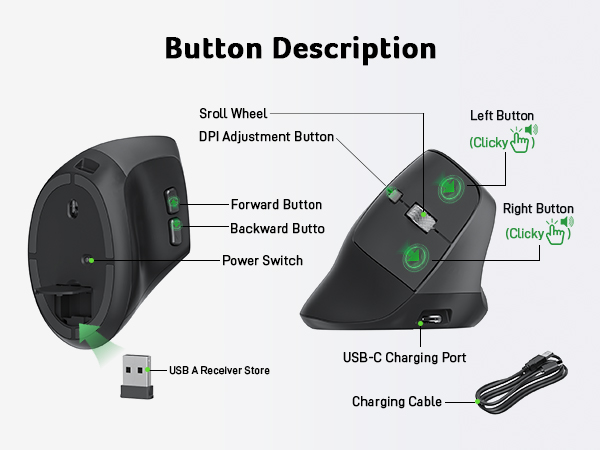 wireless computer mouse rechargeable wireless mouse wireless ergonomic mouse mouse for macbook