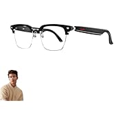 Yeabomy Smart Glasses for Women Men, Blue Light Filtering Lenses, with Speaker Clear Call Open Ea...